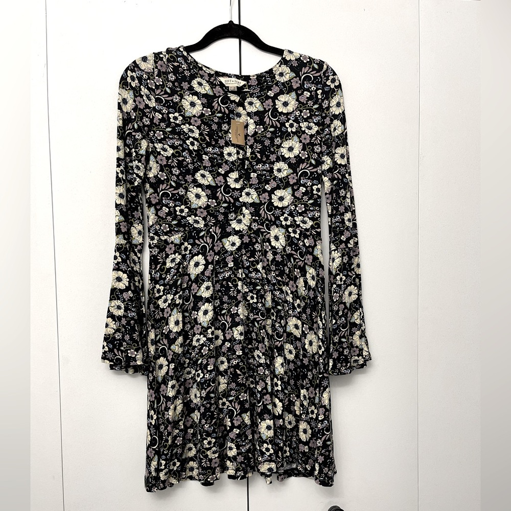 American Eagle Outfitters boho floral bell sleeve dress NWT SZ Small